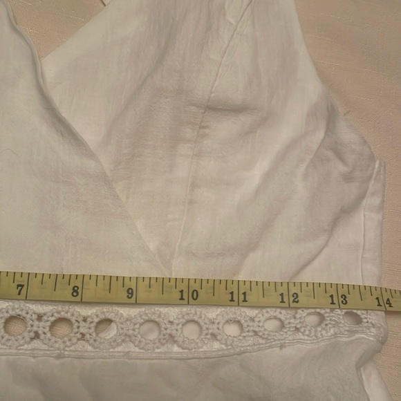 White Cotton Open backed Mini Dress. - Picture 8 of 10